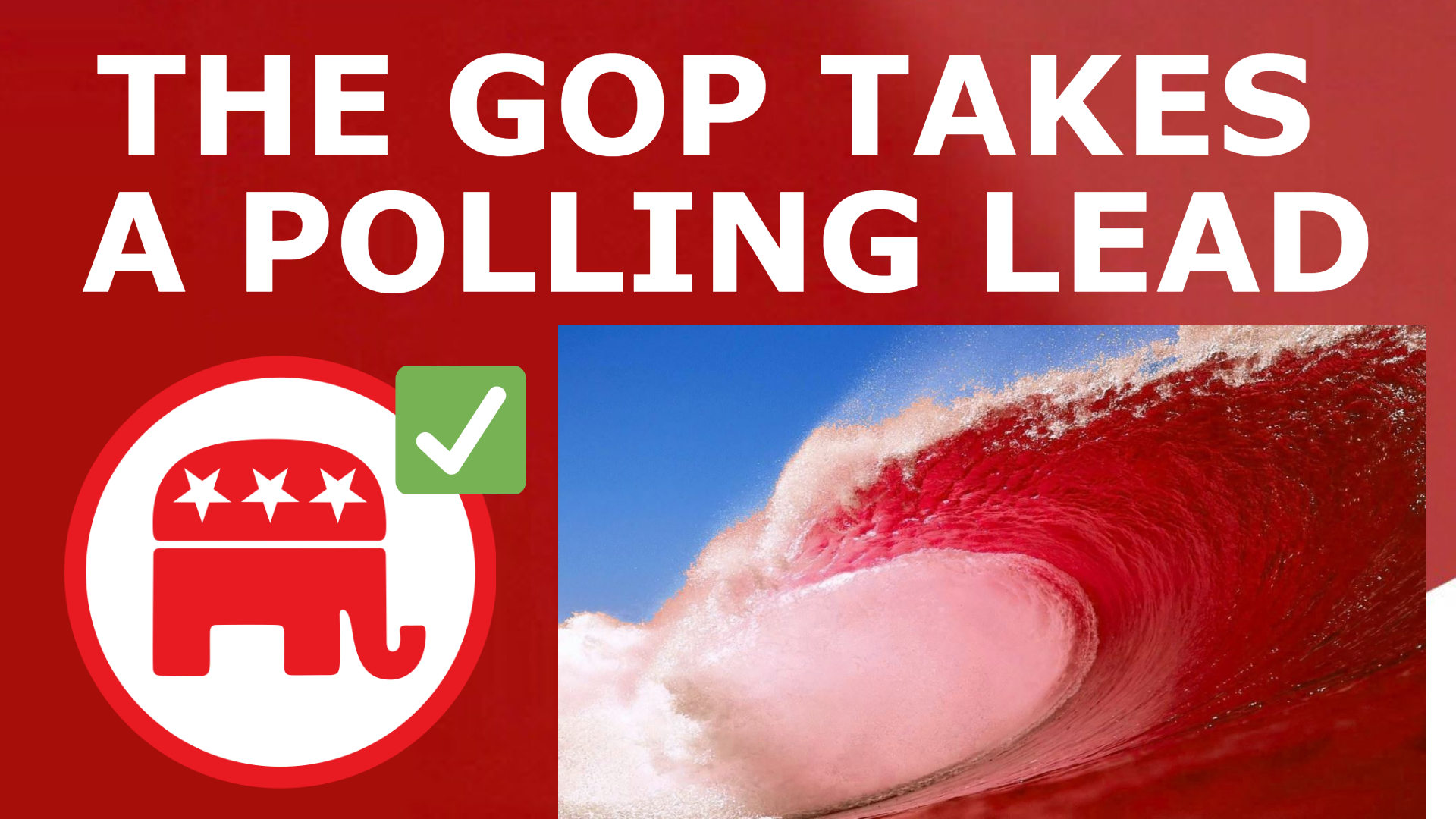 Read more about the article Republicans TAKE THE LEAD in RCP for the Generic Ballot